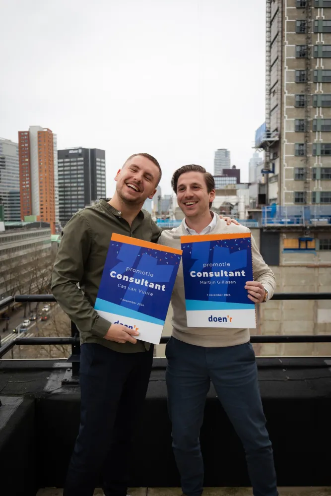 Cas en Martijn Consultants bij doen'r 1