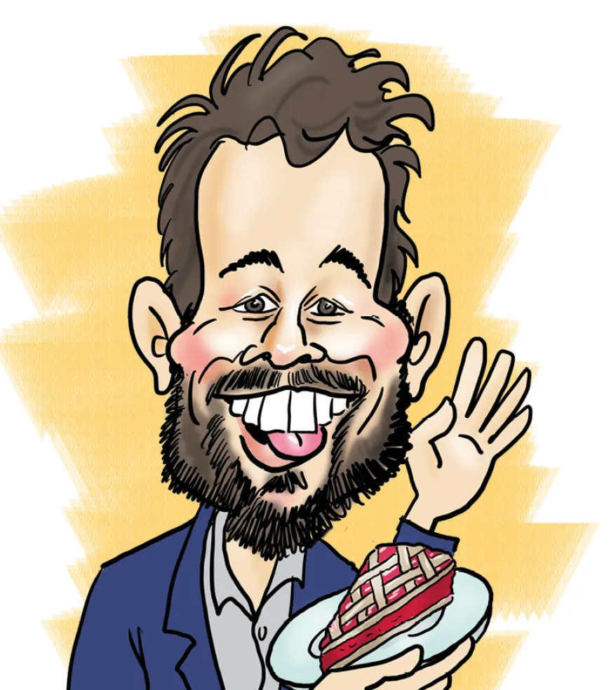 Karikatuur Dominique Vraagmanager bij doen'r