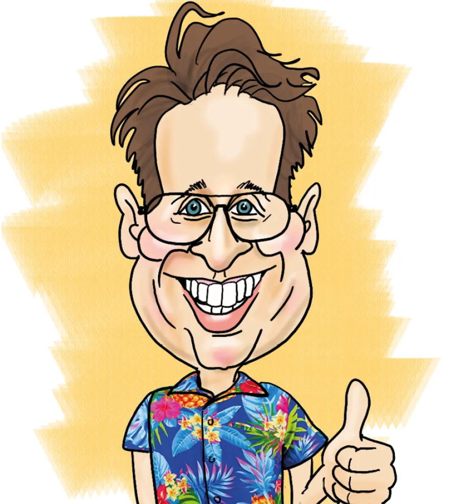 Karikatuur Marijn Directeur van doen'r